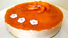 Bavarois aux abricots frais