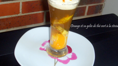 Orange et sa gelée de thé vert à la stévia