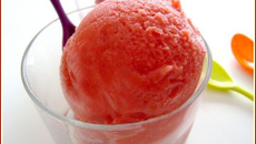 Sorbet aux fraises sans sorbetière