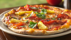 Pizza exotique au poulet grillé