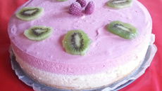 Bavarois mousseux chocolat blanc framboise