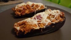 Aubergine farcie au thon
