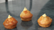 Cupcake de pomme de terre sauce curcuma