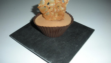 Glace carambar et sa tuile de sucre