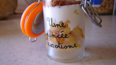 Verrine dessert pomme, miel et spéculoos