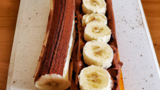 Bûche à la banane et au nutella