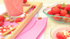 Smoothie de fraises au lait d'amandes