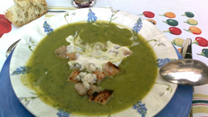 Velouté automnal de potimarron vert