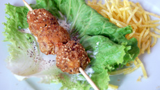 Pépites d'andouillettes aux graines de sésame et wasabi