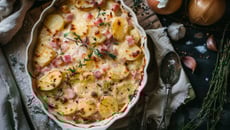 Gratin de pommes de terre au jambon fromage