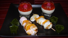 Panna Cotta, miroir confituré et ses gourmandises