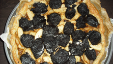 Tarte boudin pommes et oignons