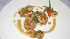 Ris de veau au citron et petits oignons glacés à l'estragon