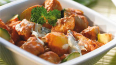 Dés de dinde au Philadelphia