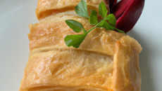 Feuilleté croquant au foie gras