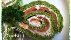 Biscuit roulé au persil et saumon