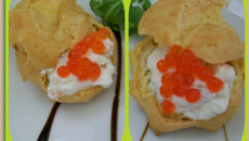 Choux au saumon fumé