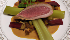 Colvert à la rhubarbe