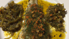 Filets de rouget barbet aux fenouils et à la tapenade