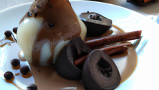 Poires au sirop au chocolat et Baileys