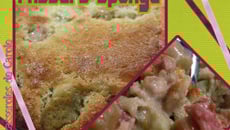 Sponge rhubarb pudding à la rhubarbe