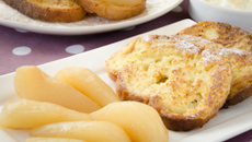 Poire au pain doré