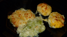 Œufs gratinés à la béchamel et fromage
