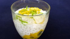 Perles du japon au lait de coco, mangues à la cardamome