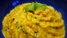 Purée de carottes nouvelles au St Moret et à la Coriandre