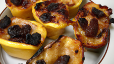 Petits gratins de poires aux raisins secs