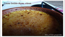 Crème brûlée thym citron