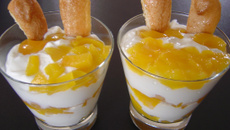 Verrine à la pêche