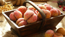 Biscuits en forme de pêche