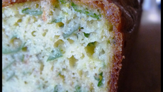 Cake tout vert - roquette, basilic, pesto