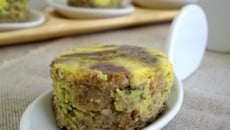 Brownies marbrés à la Fourme d'Ambert et lentilles vertes du Puy