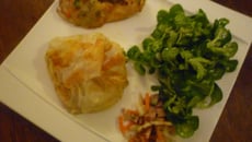 Bricks aux légumes et jambon et chèvre