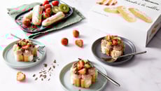 Tartelettes roulées aux biscuits à la cuillère et au chocolat