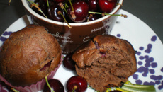 Muffins chocolat et cerises
