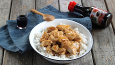 Poulet caramelisé au sésame