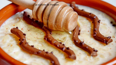 Riz au lait à l'amlou à l'amande et miel d'oranger