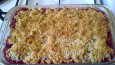 Crumble pomme-framboise facile