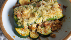 Crumble courgettes chèvre