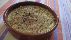 Crème brûlée au foie gras et au poivre vert