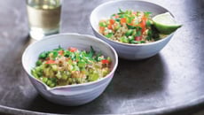 Boulgour et salade marocaine au citron vert