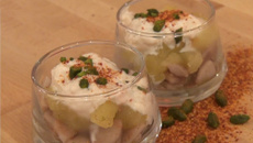 Verrines de boudin blanc à la pomme