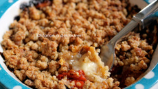 Crumble de tomates au rocamadour