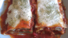 Lasagnes aux multi tomates confites et au chèvre