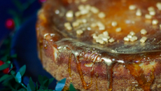 Cheese-cake au mascarpone, petits Lu et caramel