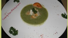 Crème de laitue et Saint-Jacques