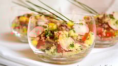 Verrines de taboulé aux sardines